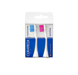 Насадки Sensitive для звукової електрощітки Curaprox Hydrosonic Ortho (2шт) blue/pink
