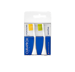 Насадки Sensitive для звукової електрощітки Curaprox Hydrosonic Ortho (2шт) yellow/green