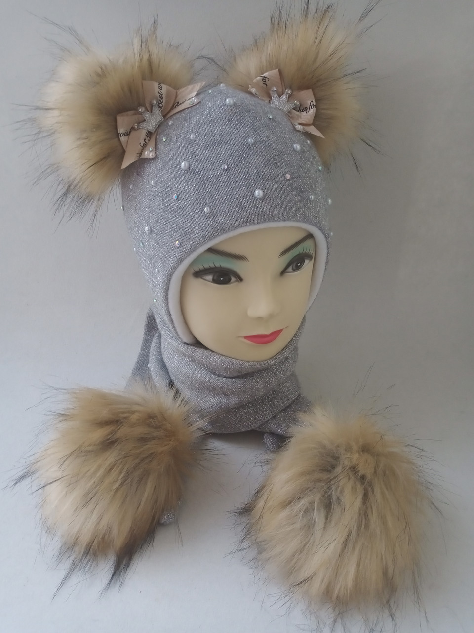 Зимова шапка дитяча для дітей ОГ 48-50, фото 1