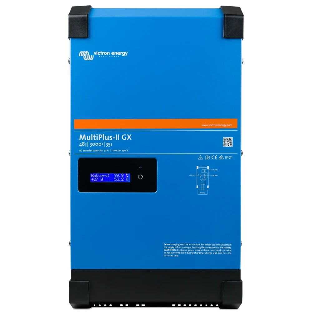Багатофункціональний інвертор однофазний/зарядний пристрій Victron Energy MultiPlus-II GX 48/3000/35-32, фото 1