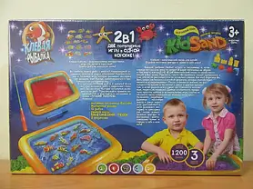 Настільна гра 2в1 "Кльова рибалка" та Кінетичний пісок "KidSand" РОС KNZ, фото 5