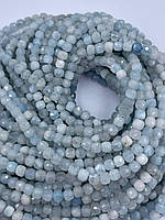 Заготівля з аквамарина кубик +-4мм