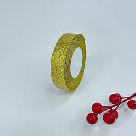 Стрічка парча, 2 см, золото, 23 м - рулон
