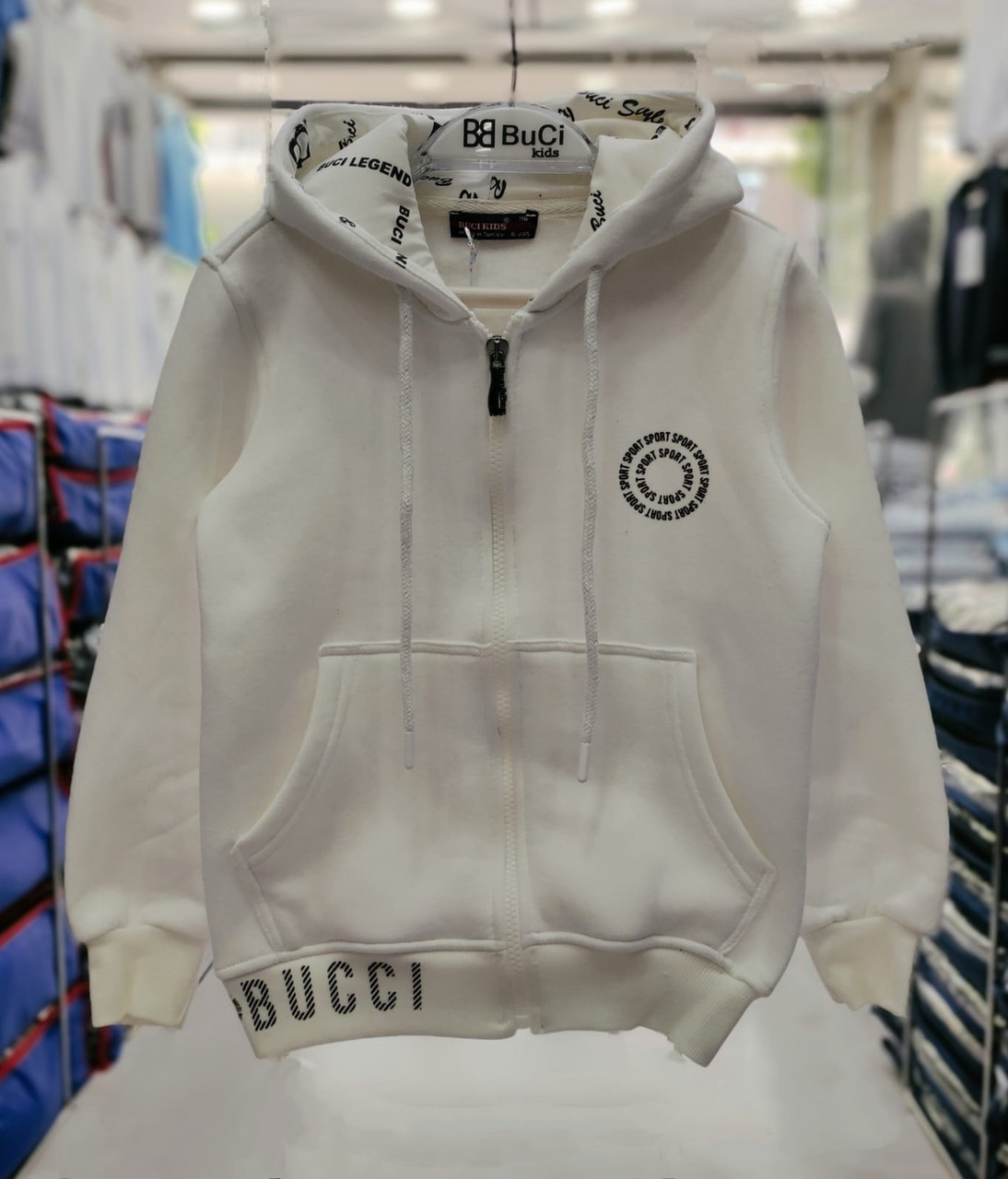 Тепла кофта на байці для хлопчиків 116,122,128,134,140 зросту Buci Туреччина