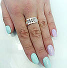 Срібна каблучка з золотими накладками, фото 4