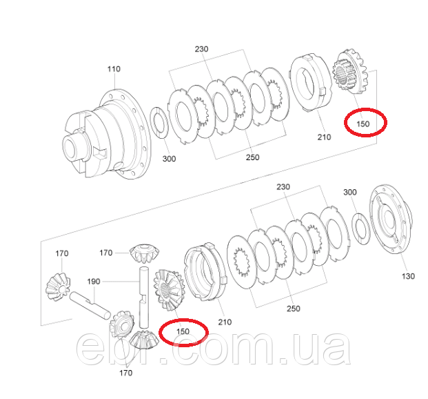4061.318.255, ZGAQ-01610, K9002818 Коническая шестерня Z=16 (Зубчатый венец) Hyundai HL780, фото 1