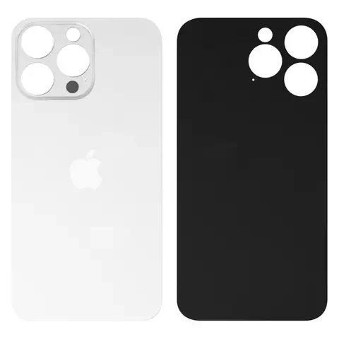 Задня панель корпусу для iPhone 14 Pro, біла, потрібно зняти скло камери, small hole, фото 1