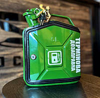 Каністра бар 5 л, зелена, екстрена дозаправка, оригінальний подарунок шефу, чоловікові, татові, чоловікові