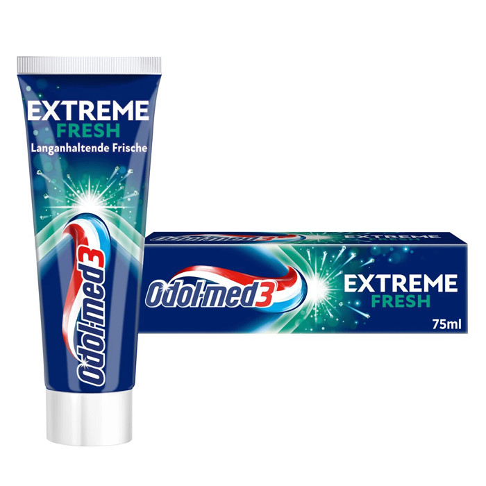Зубна паста «Екстремальна свіжість» Odol-Med 3 Zahnpasta Extreme Fresh 75мл, фото 1