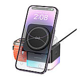 Бездротовий Зарядний Пристрій Borofone BQ34 3 in1 Magnetic 15W For  iWatch Колір Чорний, фото 4