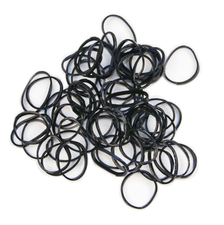 Гумки для косичок силікон чорні 20шт.