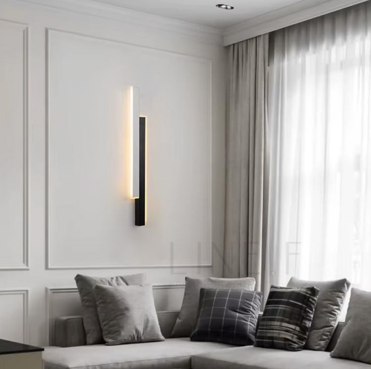 Ліве бра у чорно-білому корпусі 60 см WJ 012/2 BK+WT LEFT, фото 1