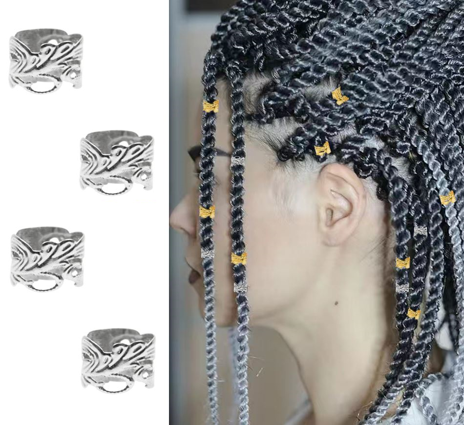 Кільця затискачі для кісок метал кліпси алюмінієві прикраси для афрокос модні аксесуари для зачісок дред