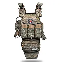 Бронежилет Neptun GEN4 V3+ піксель, 6 класу захиста з балістичним захистом 2 класу + 10 підсумків