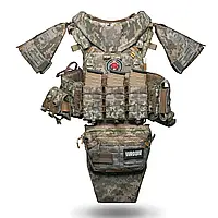 Бронежилет 6 класу "Ghost Gen4 V5+" з балістичним захистом 2 класу, системою швидкого скидання + 9 підсумків