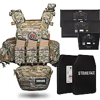 Бронежилет 6 класу «Ghost Gen4 V2» з балістичним захистом 1 класу, системою швидкого скидання + 9 підсумків