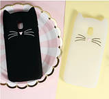 Силіконовий чохол для Samsung Galaxy J730 / J7 2017 - 3D Cat (Кіт з вусами), Білий, фото 5