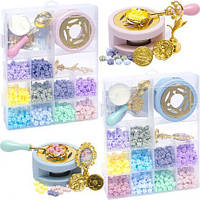 Набір для сургучного штампу 10 кольорів C712-2  купити дешево оптом в інтернет-магазині