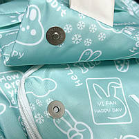 Рюкзак підлітковий Lesko 230632 Зайчик 20L Green у японському стилі 10 шт., фото 2