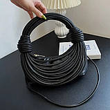 Жіноча сумка хобо багет 10405 через плече чорна, фото 2