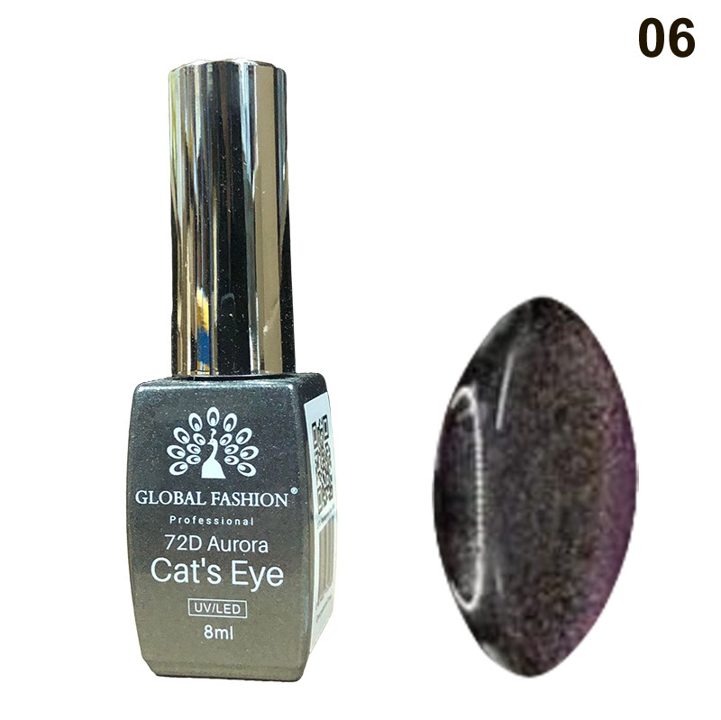 Гель-лак Global Fashion Cat Eye 72D Aurora #6, 8 мл