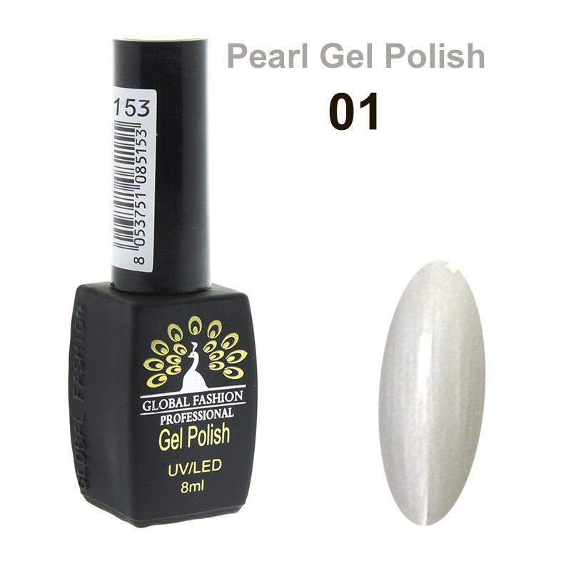 Гель-лак Global Fashion Pearl Gel Polish #1, 8 мл