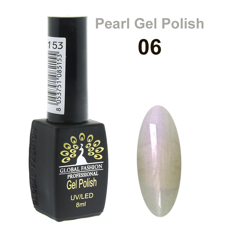 Гель-лак Global Fashion Pearl Gel Polish #6, 8 мл
