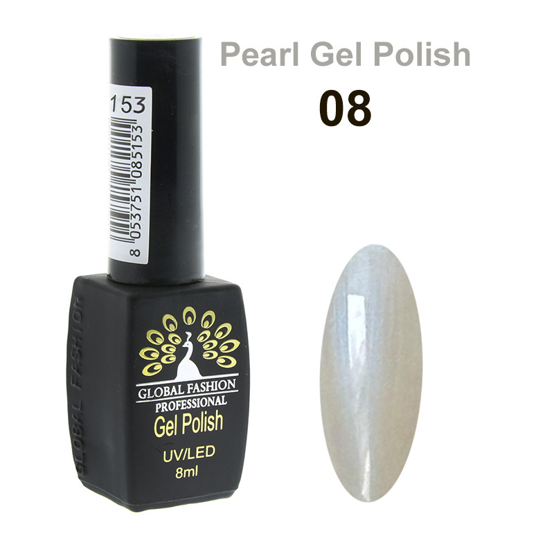 Гель-лак Global Fashion Pearl Gel Polish #8, 8 мл