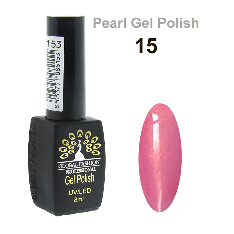 Гель-лак Global Fashion Pearl Gel Polish #15, 8 мл
