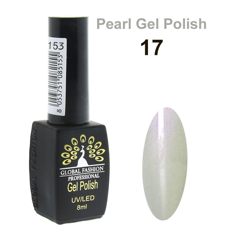 Гель-лак Global Fashion Pearl Gel Polish #17, 8 мл