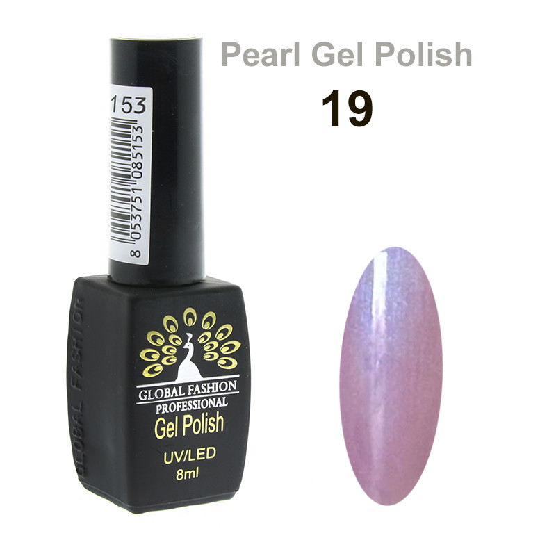 Гель-лак Global Fashion Pearl Gel Polish #19, 8 мл