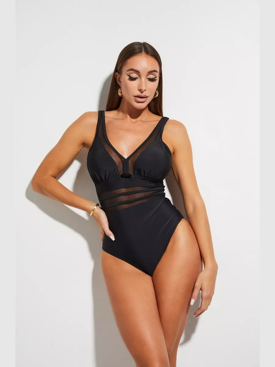 Злитий купальник Fuba 23005-2 чорний 44 розмір