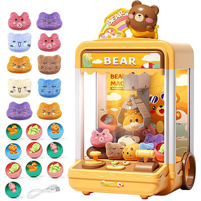 Розважальна гра Хватайка Дитячий Ігровий автомат набір іграшок монетки півсфери світло музика USB-кабель