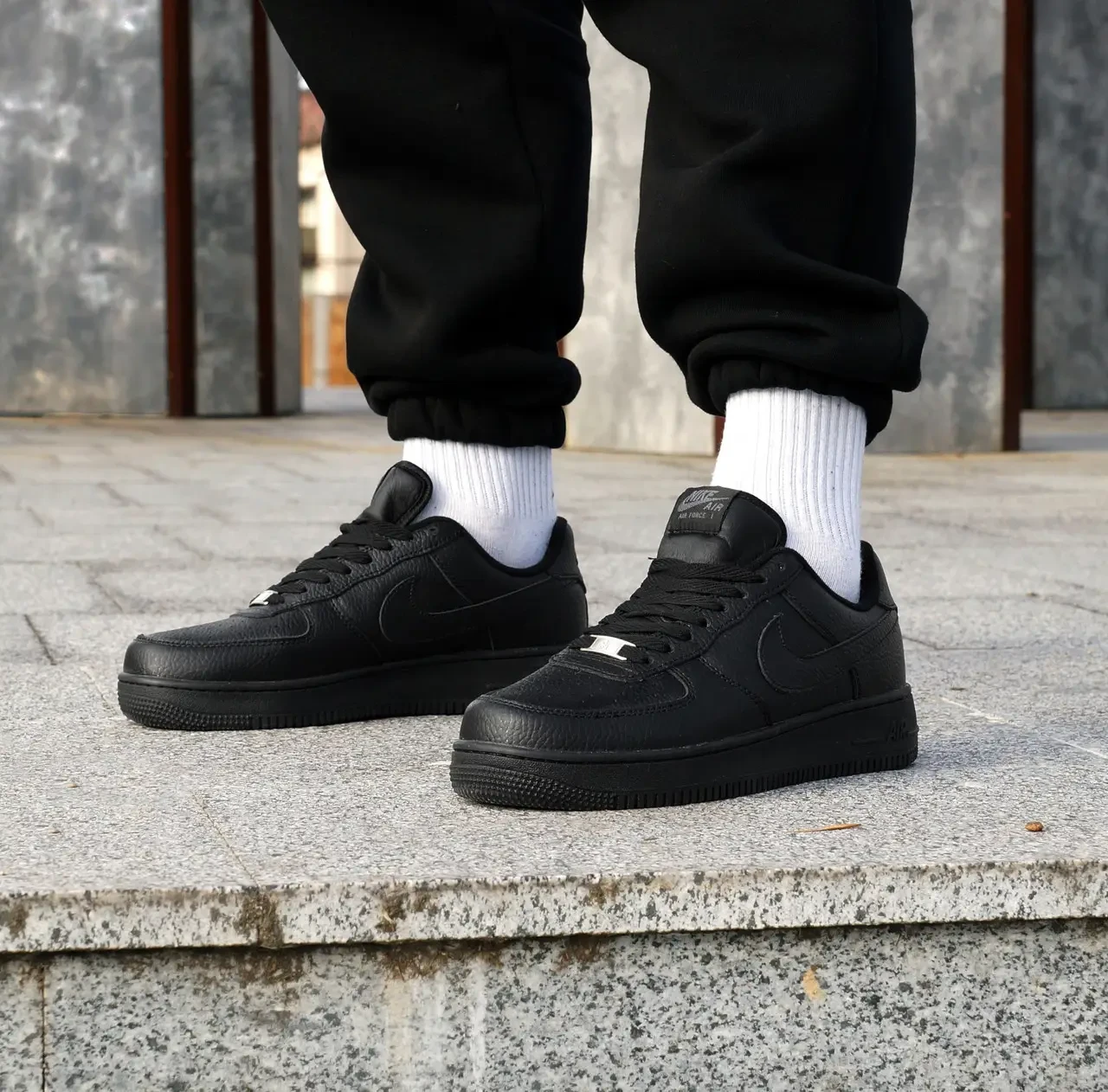 РОЗПРОДАЖ! Кросівки Nike Air Force чорні, фото 1