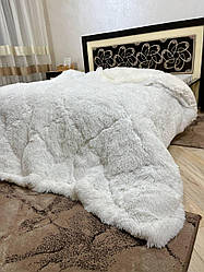 Ковдра-плед з наповнювачем травичка біла 200*230см