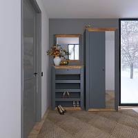 Передпокій Нордик Комплект 6, Дуб Крафт Золотий, Графіт