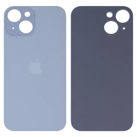 Задня панель корпусу для iPhone 15, блакитна, не потрібно знімати скло камери, big hole, фото 1