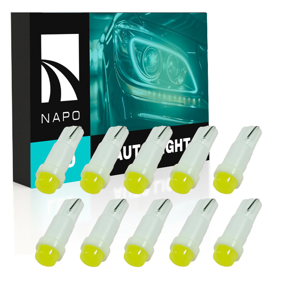 Комплект світлодіодних ламп NAPO LED T5-1led-A T5 W1,2W 10 шт колір світіння білий