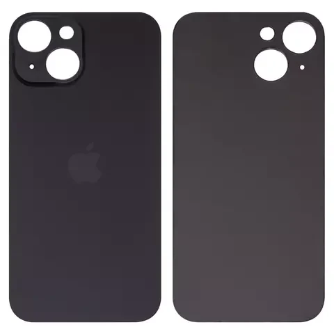 Задня панель корпусу для iPhone 15, чорна, не потрібно знімати скло камери, big hole, фото 1