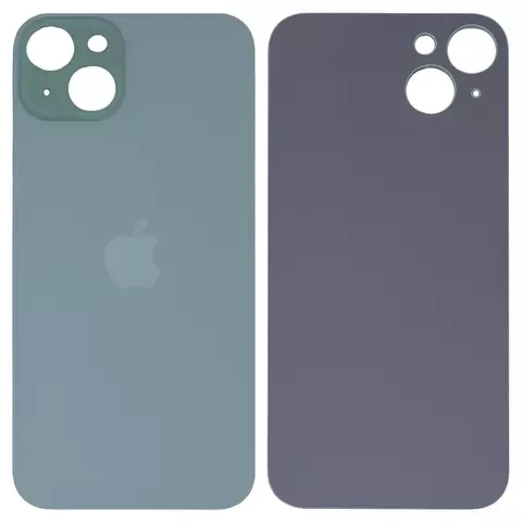 Задня панель корпусу для iPhone 15 Plus, зелена, не потрібно знімати скло камери, big hole, фото 1