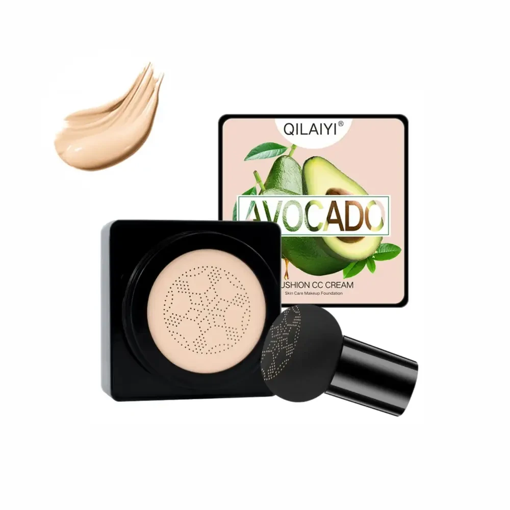 Кушон-крем СС для обличчя з авокадо Qilaiyi 02 - Natural