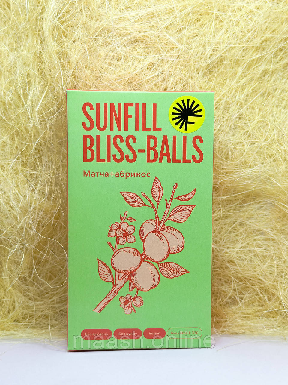 Цукерки Bliss Balls Матча Абрикос Sunfill, 135г