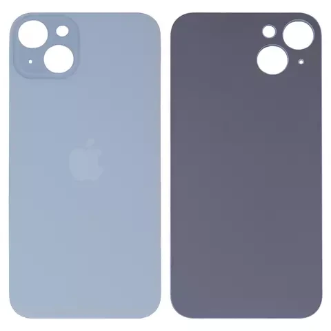 Задня панель корпусу для iPhone 15 Plus, блакитна, не потрібно знімати скло камери, big hole, фото 1