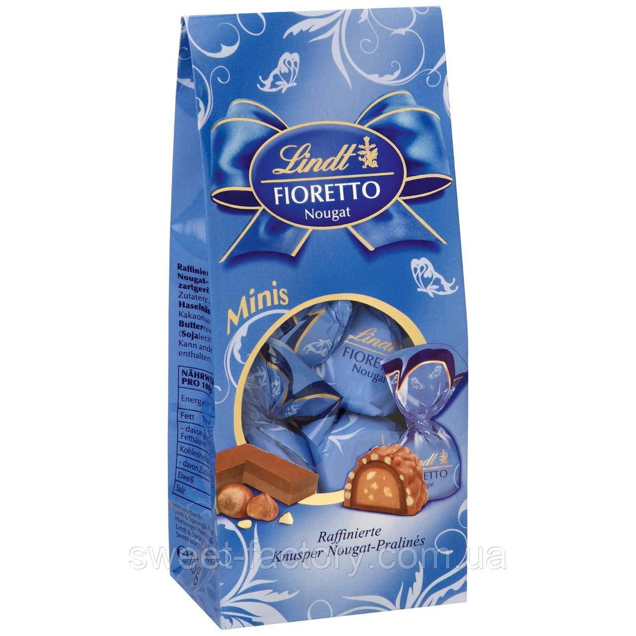 Шоколадні цукерки Lindt Fioretto Minis Nougat 115g