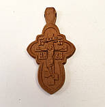 Хрест малий з різьбленої груші 5.5×3см, фото 4