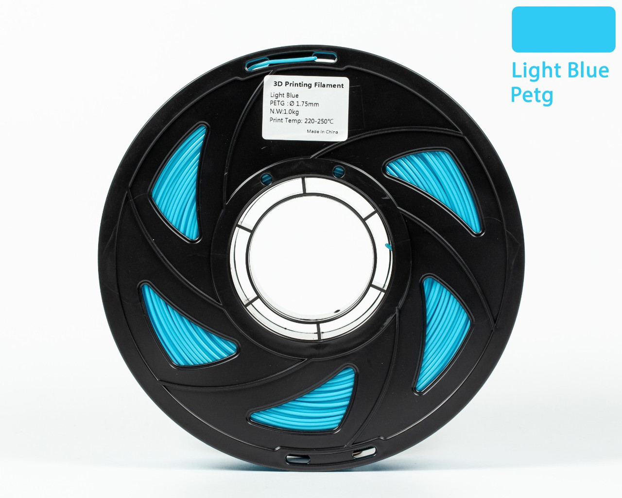 Пластик філамент для 3D-друку UA3D PETG Light Blue, 1.75мм, 1кг, Блакитний