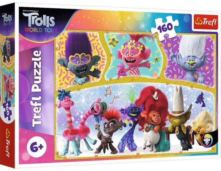 Пазли Веселий світ Тролів / Universal Trolls World Tour (160 ел.) 15396 (Trefl)