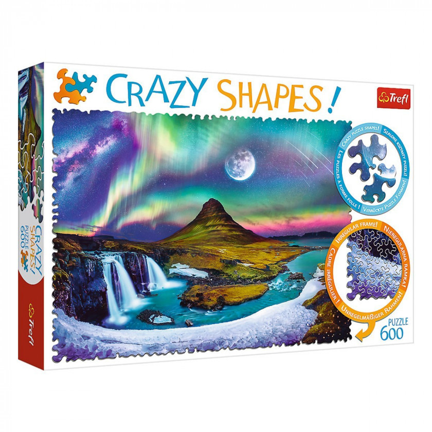 Пазли Crazy Shapes - Полярне сяйво над Ісландією (600 елм.) 11114 (Trefl)