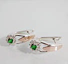 Срібні сережки з золотом, фото 3