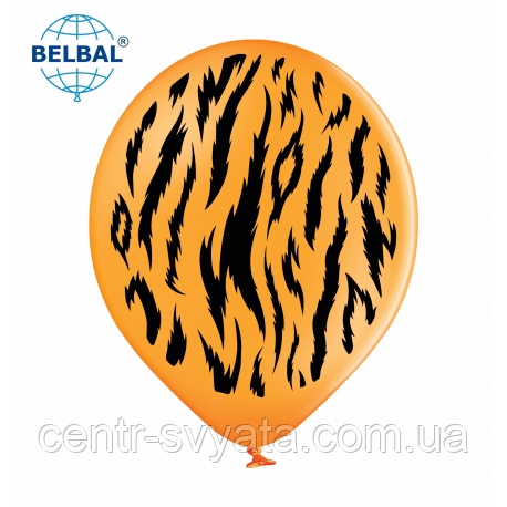 Латексна кулька BELBAL 12"(30 см) Тигр (зоопринт)